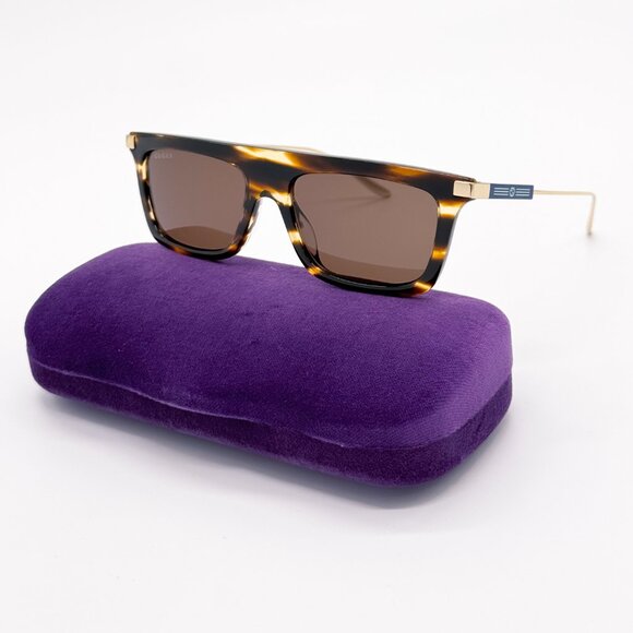 NEW AUTHENTIC GUCCI GG1437S 003 SQUARE MEN SUNGLASSES GUCCI - Picture 1 of 14
